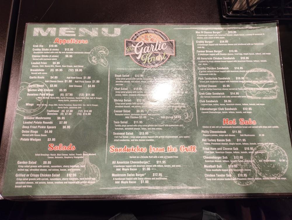 The Garlic Knot Restaurant Menu image 2