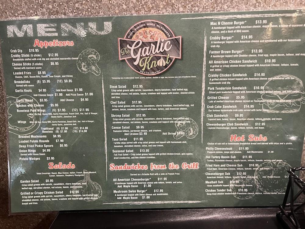 The Garlic Knot Restaurant Menu image 3