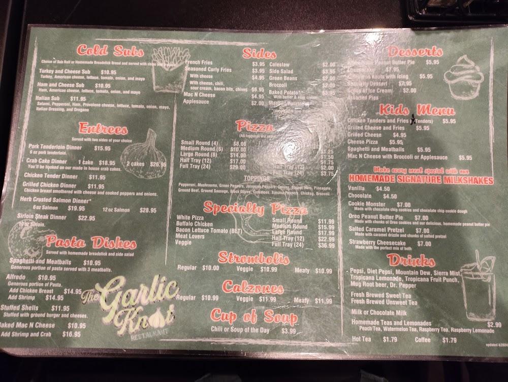 The Garlic Knot Restaurant Menu image 4